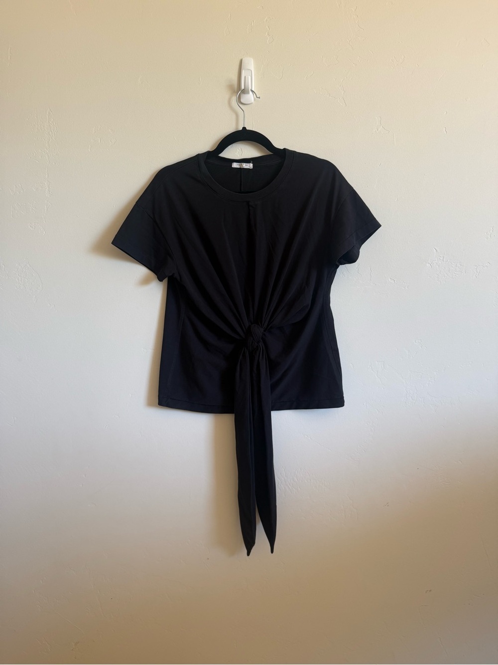 Rag & Bone Black Tie Front Tee Shirt Top